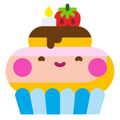 cupcake flat icon