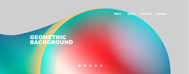 Round shapes and circles geometric abstract background. Vector Illustration For Wallpaper, Banner, Background, Card, Book Illustration, landing page