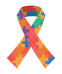 autism day puzzle ribbon