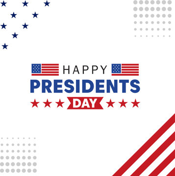 Happy Presidents Day Vector Illustration. Suitable for greeting card, poster and banner.