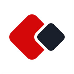 Red and Black Bussines Logo