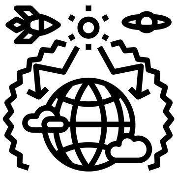 black and white earth sun spaceship clip art preview