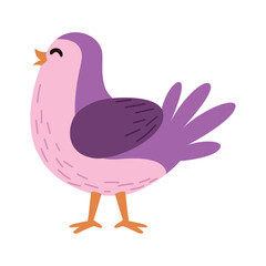 purple little bird