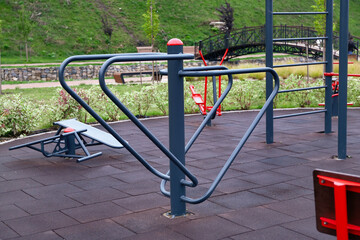 View of children's playground with sports equipment