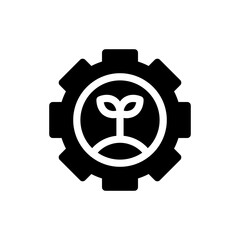 Obraz premium green glyph icon