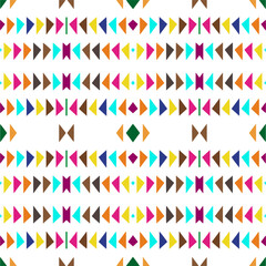 Vector geometric ornament in ethnic style. Seamless pattern with  abstract shapes, repeat tiles. Vintage retro texture. . Repeating pattern for decor, fabric,textile and fabric .