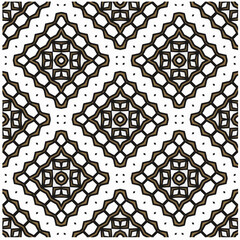 Vector geometric ornament in ethnic style. Seamless pattern with  abstract shapes, repeat tiles. Vintage retro texture. . Repeating pattern for decor, fabric,textile and fabric .