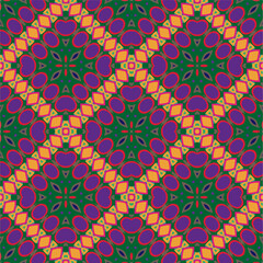 Vector geometric ornament in ethnic style. Seamless pattern with  abstract shapes, repeat tiles. Vintage retro texture. . Repeating pattern for decor, fabric,textile and fabric .