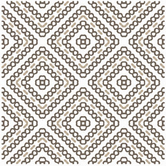 Vector geometric ornament in ethnic style. Seamless pattern with  abstract shapes, repeat tiles. Vintage retro texture. . Repeating pattern for decor, fabric,textile and fabric .