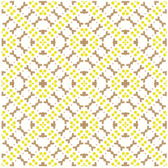 Vector geometric ornament in ethnic style. Seamless pattern with  abstract shapes, repeat tiles. Vintage retro texture. . Repeating pattern for decor, fabric,textile and fabric .