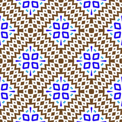 Vector geometric ornament in ethnic style. Seamless pattern with  abstract shapes, repeat tiles. Vintage retro texture. . Repeating pattern for decor, fabric,textile and fabric .