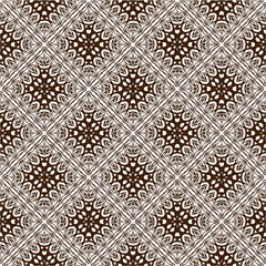 Vector geometric ornament in ethnic style. Seamless pattern with  abstract shapes, repeat tiles. Vintage retro texture. . Repeating pattern for decor, fabric,textile and fabric .