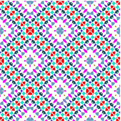 Vector geometric ornament in ethnic style. Seamless pattern with  abstract shapes, repeat tiles. Vintage retro texture. . Repeating pattern for decor, fabric,textile and fabric .