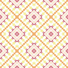 Vector geometric ornament in ethnic style. Seamless pattern with  abstract shapes, repeat tiles. Vintage retro texture. . Repeating pattern for decor, fabric,textile and fabric .