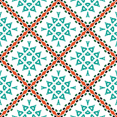 Vector geometric ornament in ethnic style. Seamless pattern with  abstract shapes, repeat tiles. Vintage retro texture. . Repeating pattern for decor, fabric,textile and fabric .