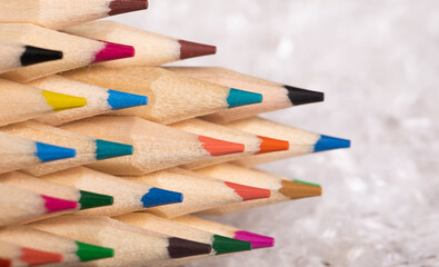 color pencils isolated on white