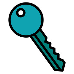 key filled line icon