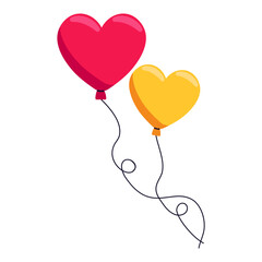 Fototapeta na wymiar Balloon Valentine Day Illustration
