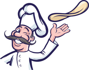 jolly pizza chef - PNG image with transparent background