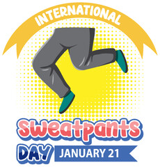 International Sweatpants Day Banner Design