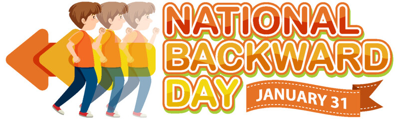 National backward day banner design