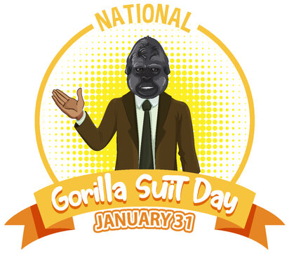 National Gorilla Suit Day Banner Design