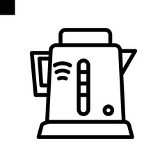 smart kettle icon line style vector