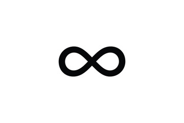 Fototapeta premium Creative and minimalist infinity icon logo design template on White background