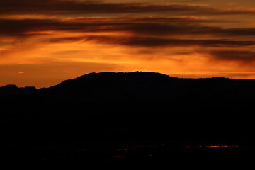 sunset in the mountains