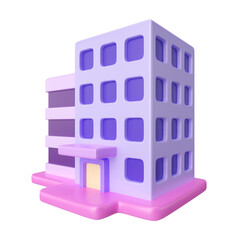 Office Building 3D Illustration Icon © Fuad