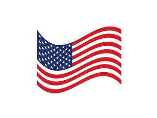 Fototapeta premium Flag vector illustration of United States of America.