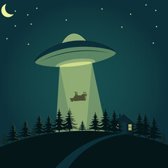 Ufo steals a cow © Aleksandr