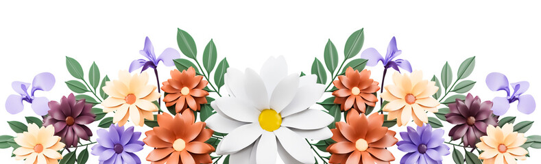 Fototapeta na wymiar Spring floral daisy flower cutout