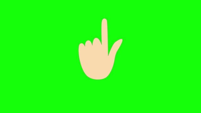 Gesticulation with index finger from bottom to top
