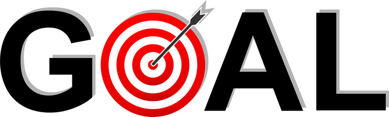 Goal letter with dart design transparent background