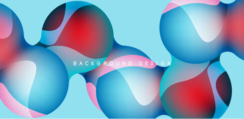 Spheres and circles abstract background, trendy colorful design. Vector Illustration For Wallpaper, Banner, Background, Card, Book Illustration, landing page
