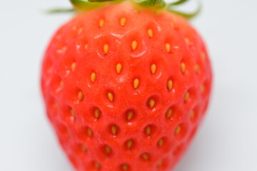 beautiful fresh red strawberry isolated on white background