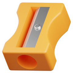 3D Render Pencil Sharpener Icon, illustration isolated on white background, suitable for website, mobile app, print, presentation, infographic, and other projects.