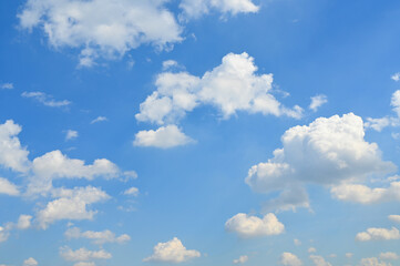 white cloud on blue sky, natural background