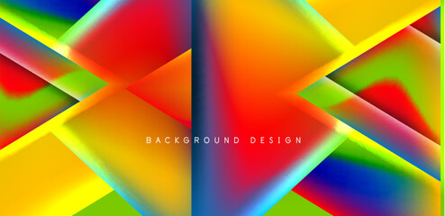 Abstract bakground with overlapping triangles and fluid gradients for covers, templates, flyers, placards, brochures, banners