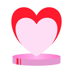 The Red Heart Stand Decoration