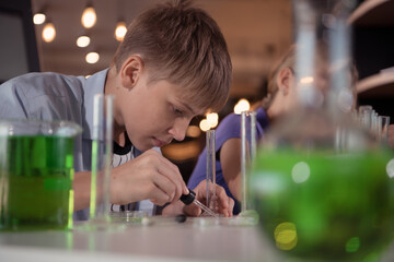 Science classroom helps students learn to observe, investigate and experiment about natural...