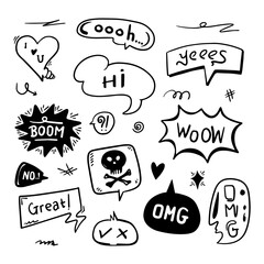 Comic bubbles for design purposes