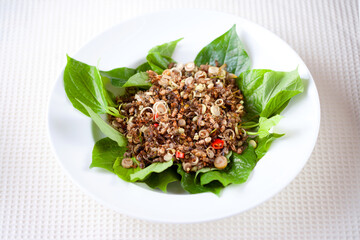 Salad, Red Ant Eggs, Isan Food, Raw Papaya Salad, Salad, Thai Food, Northeastern Thai Food