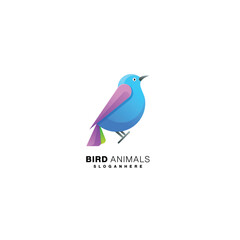 bird colorful logo template illustration design vector