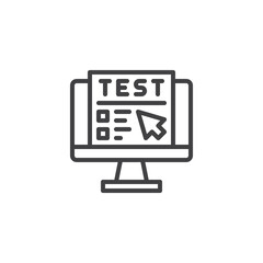 Online testing line icon