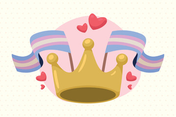 transgender flags with crown