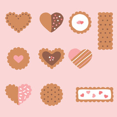 Valentine day cookies and biscuits