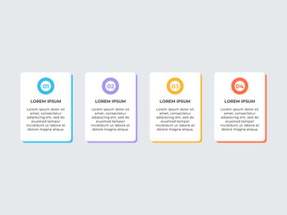 Vector infographic design template with 4 options or steps
