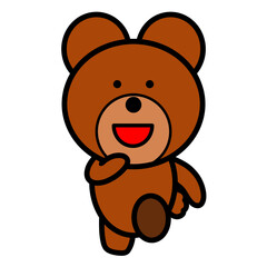 Obraz premium 走る 歩く クマ イラスト